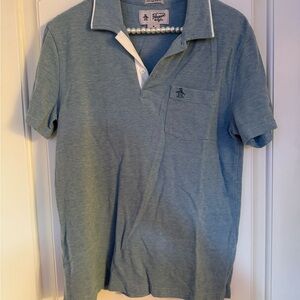 Original Penguin Blue Polo Shirt Classic Style